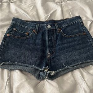 Levi's Dark Blue Jean Shorts